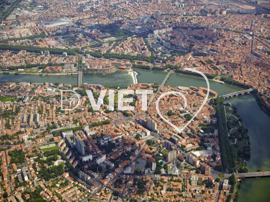 Photo TOULOUSE by VIET - Aérien côté Saint Cyprien
