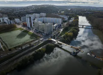 Photo TOULOUSE by VIET - Passerelle d'empalot et Garonne