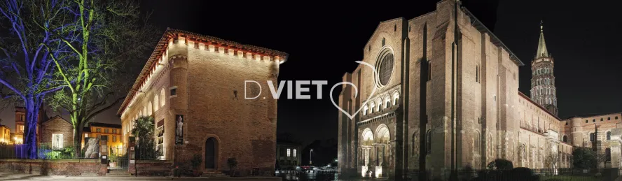Photo TOULOUSE by VIET - La Basilique Saint-Sernin du nuit