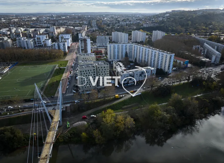 Photo TOULOUSE by VIET - Passerelle d'empalot et Garonne
